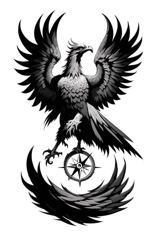Phoenix With Compass