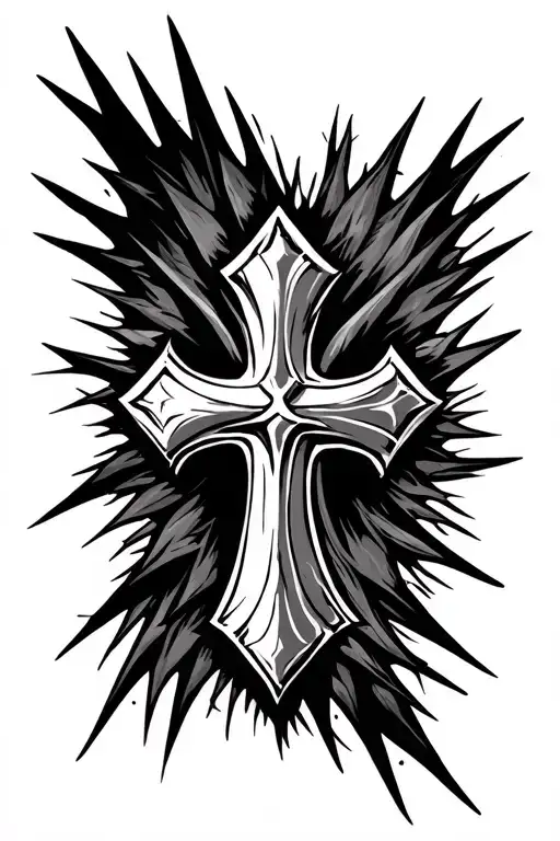 Gothic Spiky Cross Based Sleeve