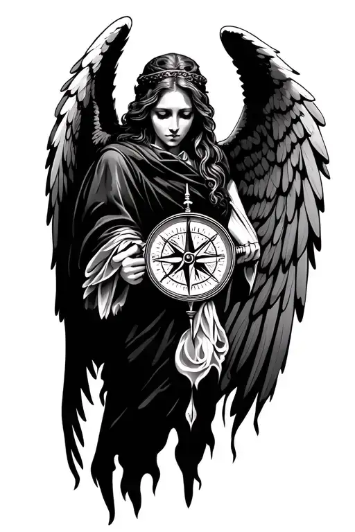 Angel With Compass