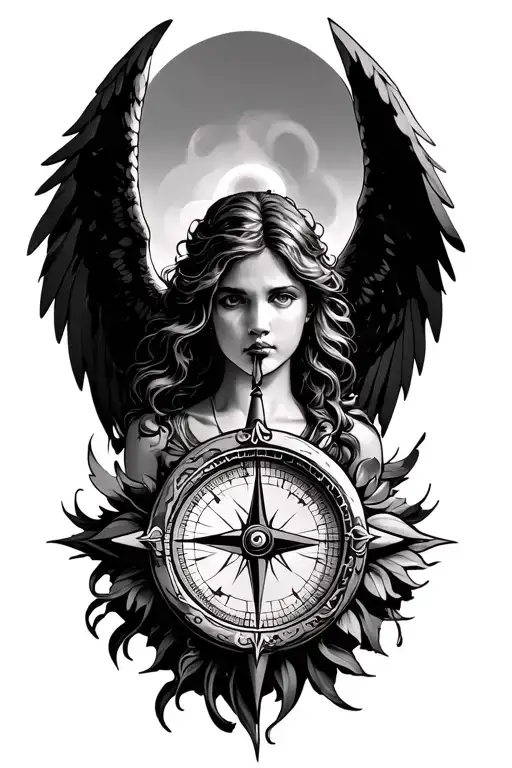 Angel With Compass