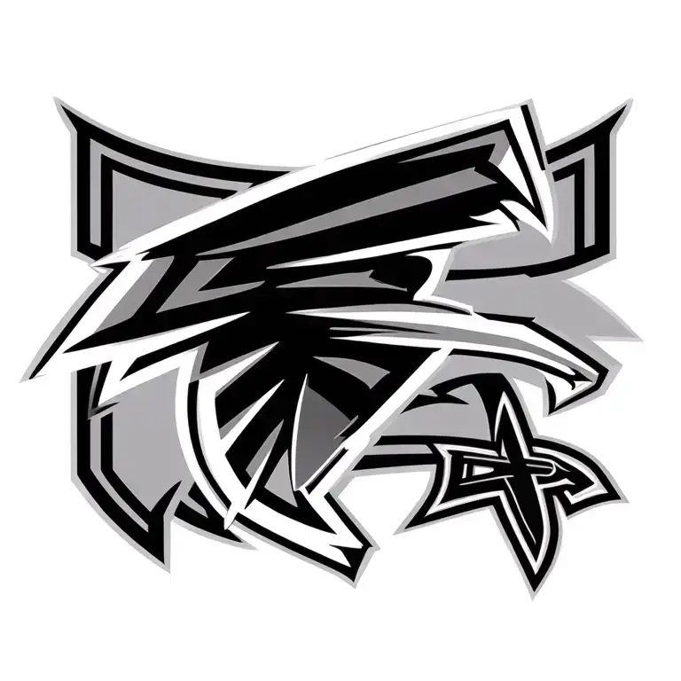 Atlanta Falcons Braves Hawks Logo Combined