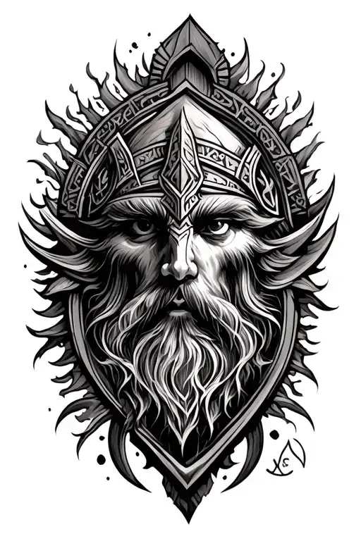 Norse Nordic Background Space Filler For Arm