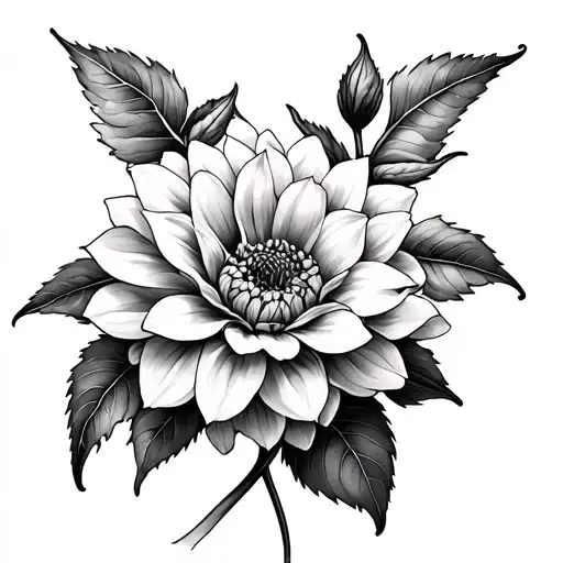 Lychoris Et Dahlia Flower