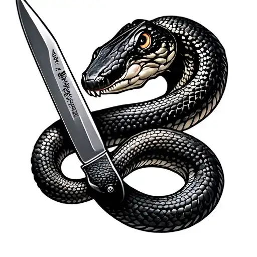 Knife With Snake
