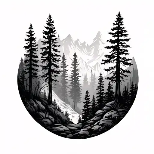 Forearm Forest Sleeve With Quotes