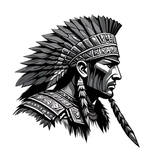 Aztec Soldier As A Army Soldier