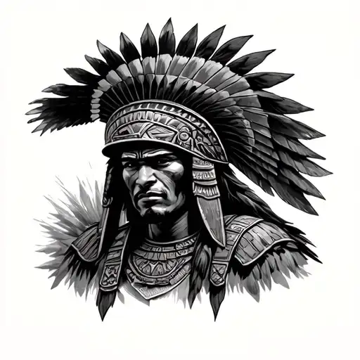 Aztec Soldier As A Us Army Soldier