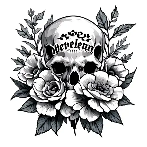 The Name Oberhelman With Flowers On The Ends