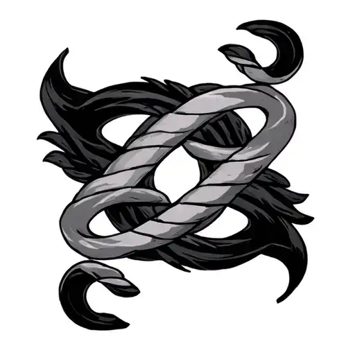 Gemini Sign Intertwined