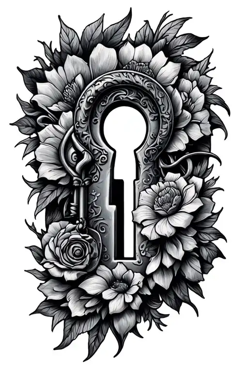 Lock And Keyhole Revealing A Breathtaking