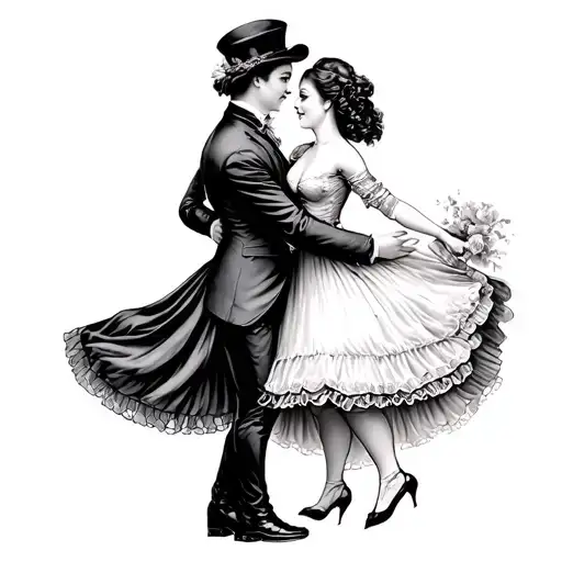 Victorian Couple Dancing Together