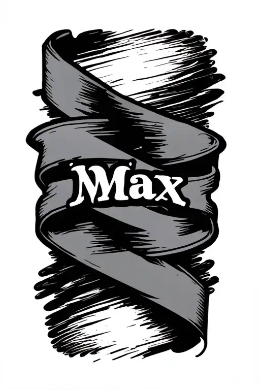 Two Bands On Left Forearm With The Name Max In The Middle