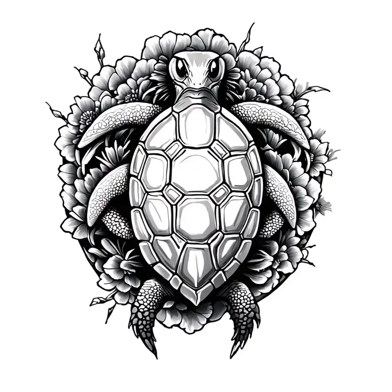Japanese Style Turtle Surrounded