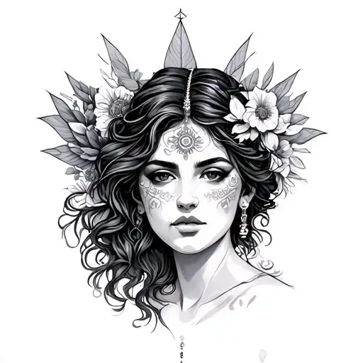 Attaining Liberation In Spiritual Sense Depicting Woman