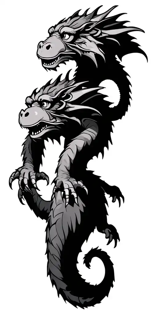 3 Cubes With Dragons A Climbing Monkey Tattoo idea