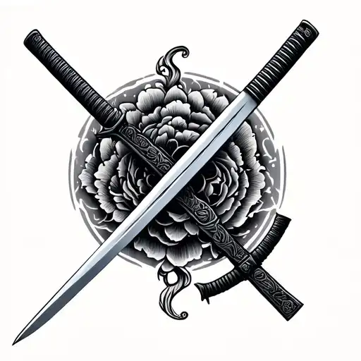 Samuri Bighting Katana Sword