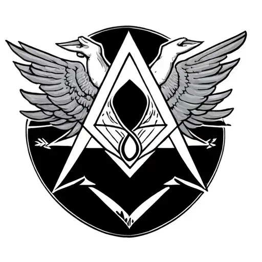 Tattoo Idea Of A Illuminati Symbol But It's Rock Paper Scissors