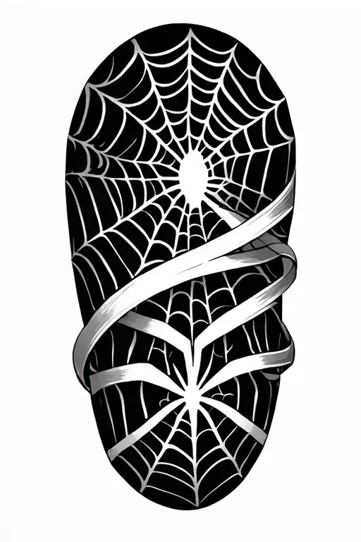 Spider Webs Wrapping Around Arm Into Armpit