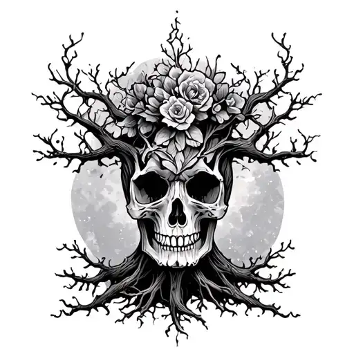 Irish Tree Of Life Skull