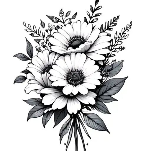 December October June September December Birth Flower Bouquet