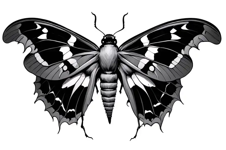 Night Moth With Abstract Wings