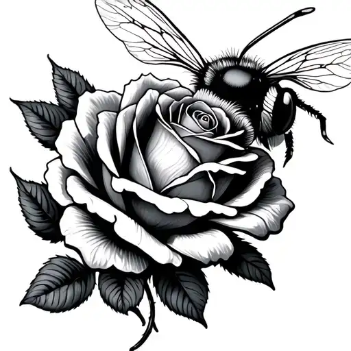 Bee And Rose