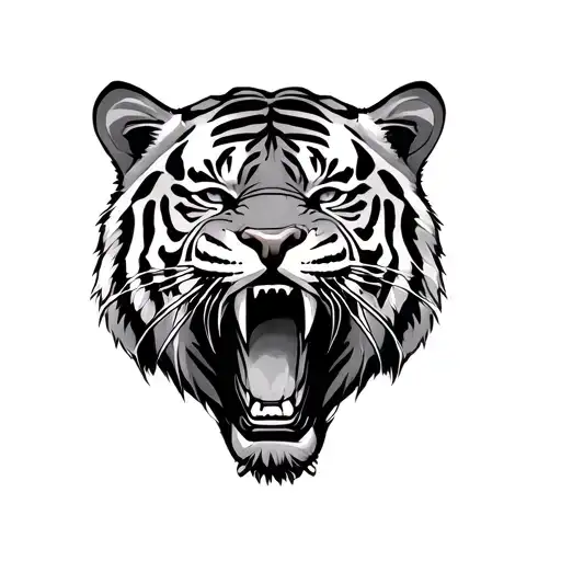 Tiger Roar Sketch Style