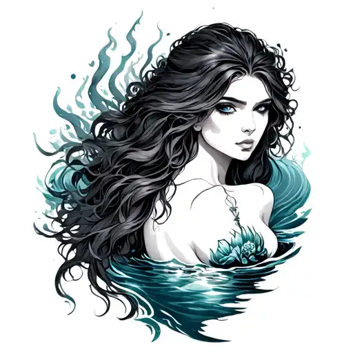 Dark Siren With Ocean Theme