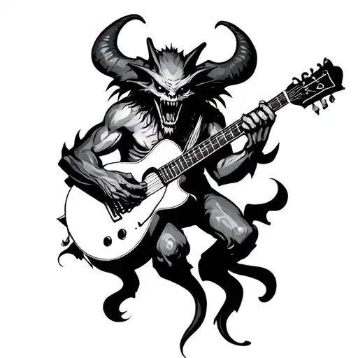 Demon Playing Guitar
