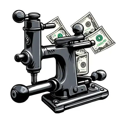 Tattoo Machine And Money And And