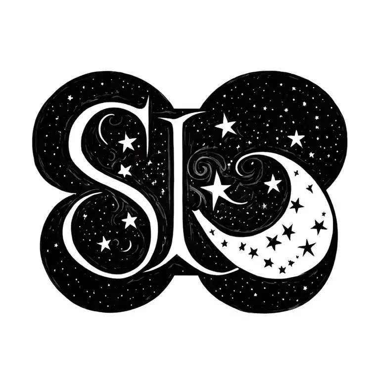 S & L Initial With Star And Moon