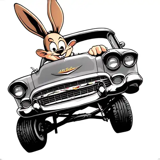 Elmer Fudd In A 57 Chevy