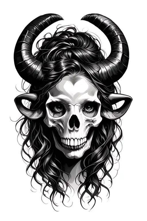 Skull Taurus Black Girl