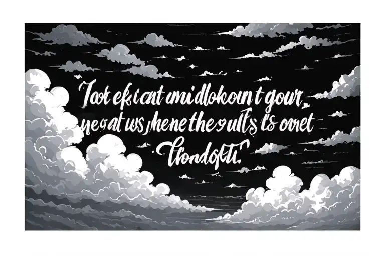 Quote With Cloud Background