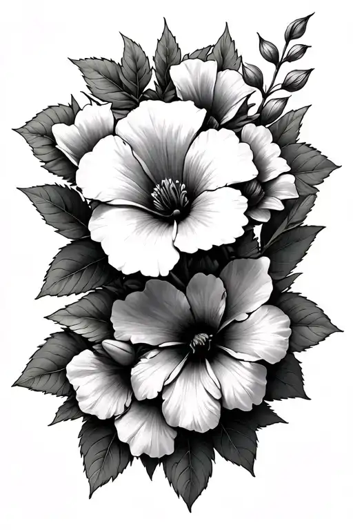 Aster Morning Glory Flower Vine Wrapped