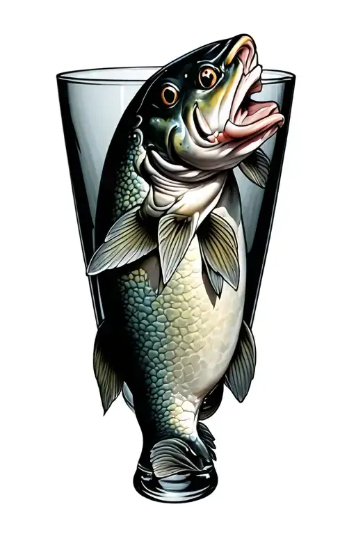 Trout Combined With A Glass