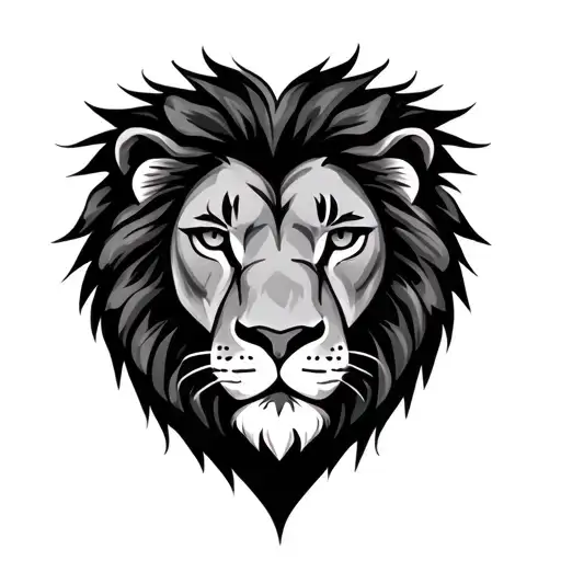 Lion Face Heart Shape