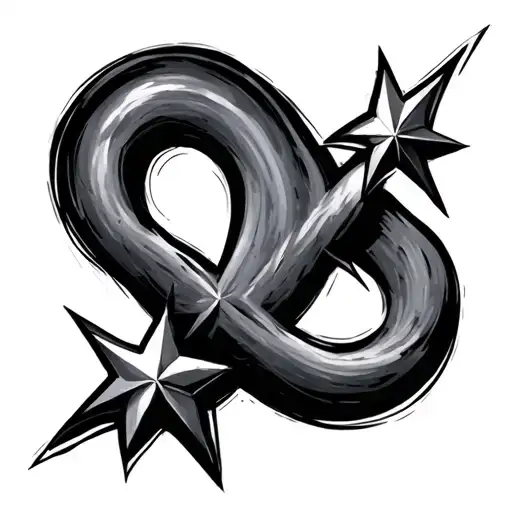 V Shaped With 5 Point 5 Stars