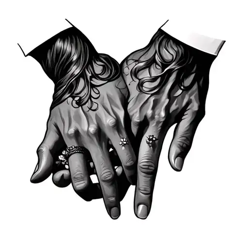 Father Daughter Holding Hands