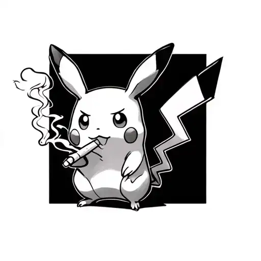 Pikachu Smoking A Joint