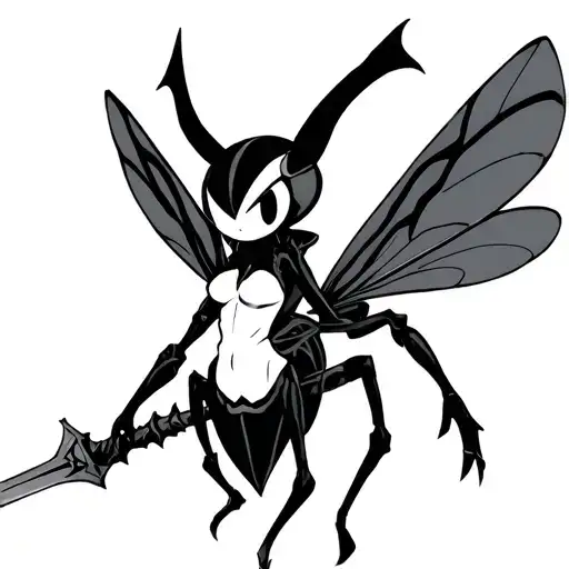 Hornet From Hollow Knight Silksong Standing On Her Weapon