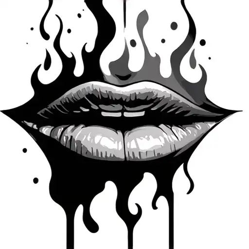 Lighter Flames Lips Like Kissed