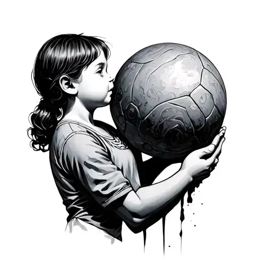 Grondmother Giving Ball To Kid