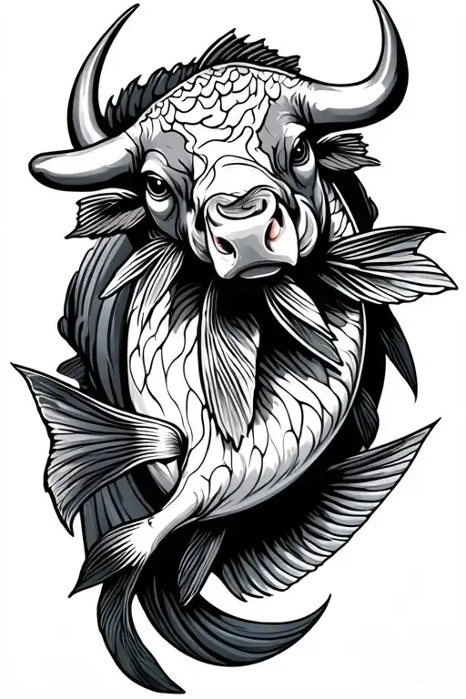 Bull And Fish