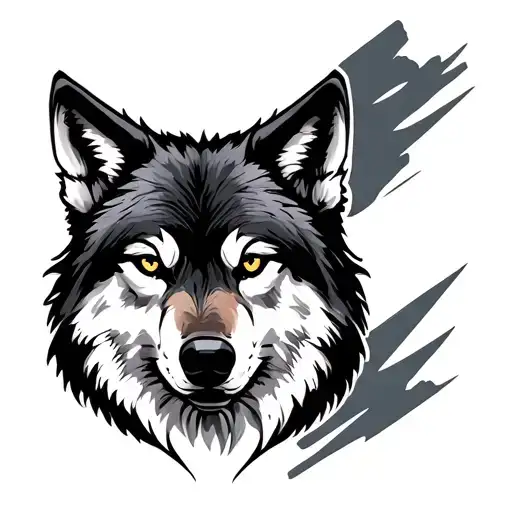 Military Plate And Wolf