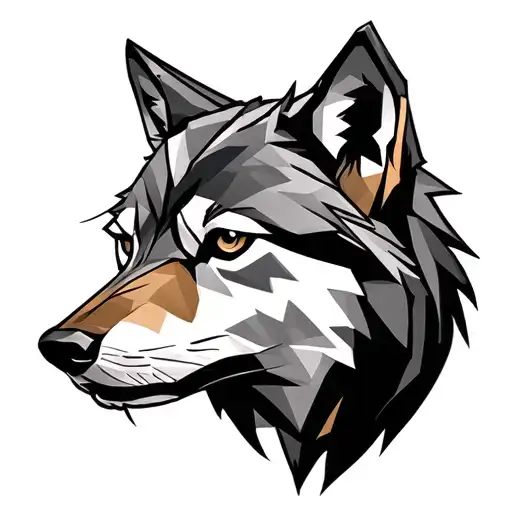 Military Plaque And Origami Style Wolf