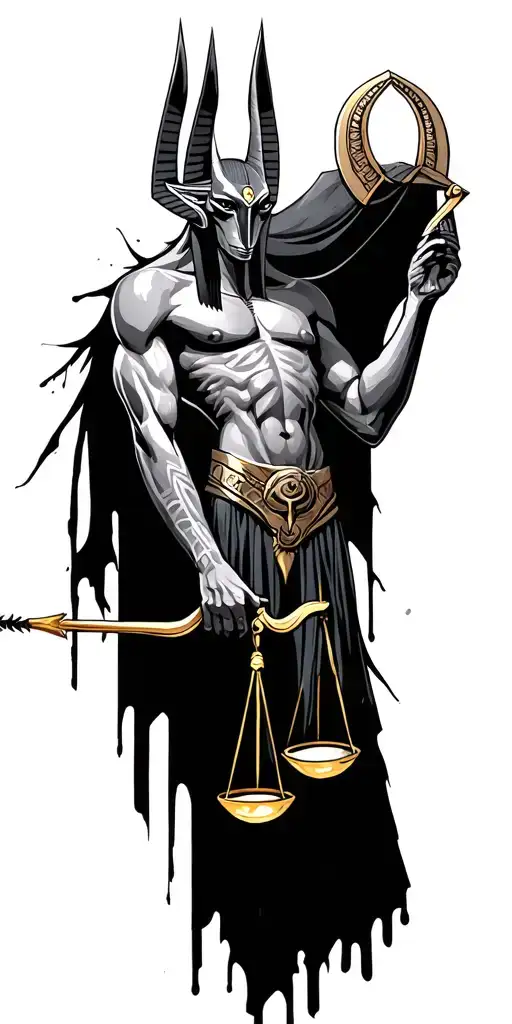 Anubis Holding The Balance