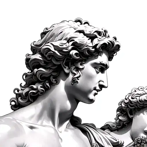 Greek God Adonis With Aphrodite