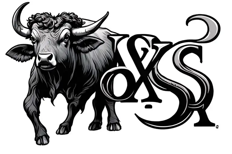 Ox With Letters O And S