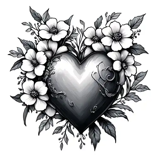 Heart Surrounded With Flowers